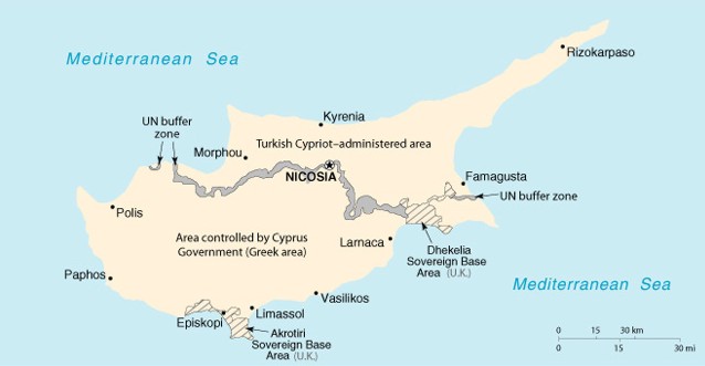 map of Cyprus