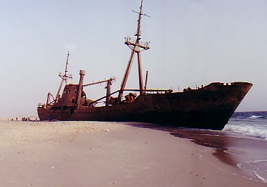 beached ship