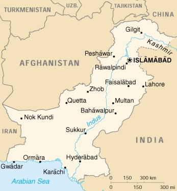 map of Pakistan